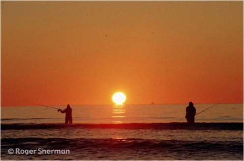Breezy Point fishermen at sunrise